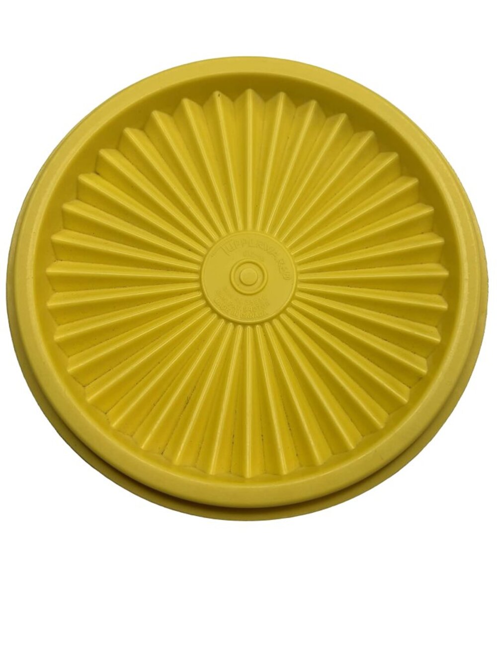 Vintage Tupperware Replacement Lid #812-18 Yellow Starburst Round 5" Canada